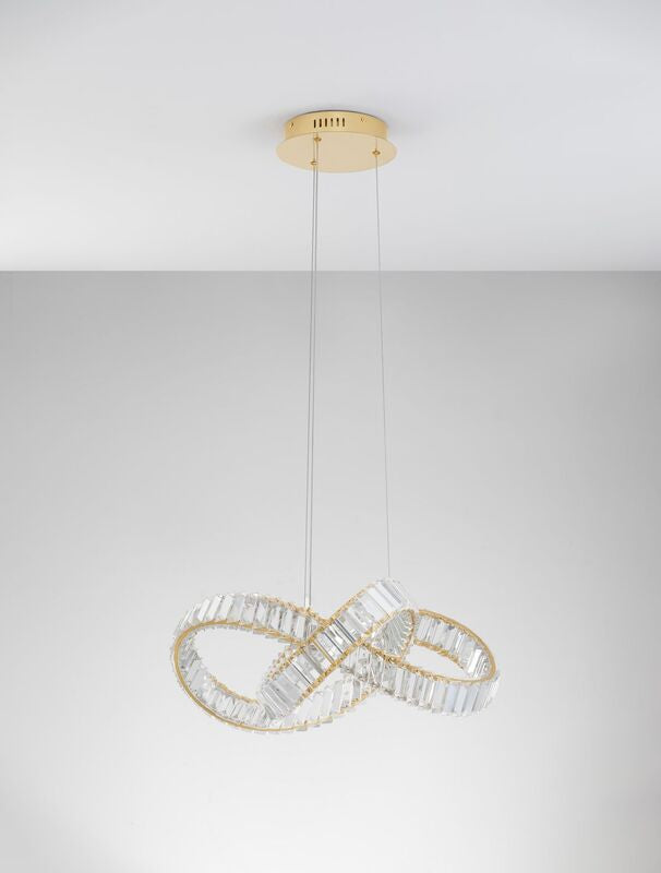 Nova Luce Pendelleuchte Hängeleuchte CONCETO LED Gold dimmbar 120cm SIEHE TEXT - 5212017440167