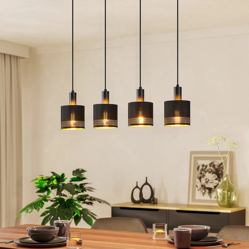 Eglo Hängeleuchte Pendelleuchte Esteperra LED Lampe dimmbar schwarz gold 94x16cm - 9002759992750