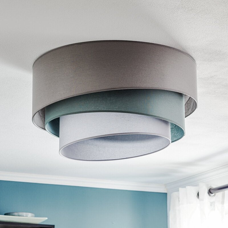 Euluna Deckenleuchte Trio monocolor Deckenlampe Lampe Leuchte mit Stoffschirm745 - 5903689182676