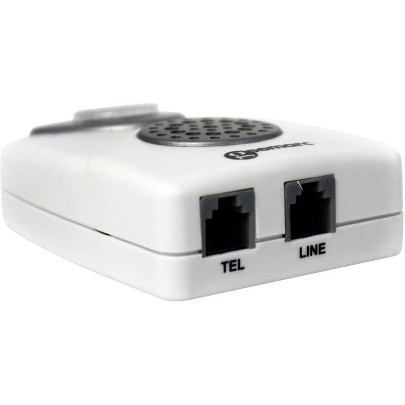 Geemarc Funkklingel CL11 Telefonklingel Lautstärke 95dB Lichtsignal weiß 48cm - 3521350004830