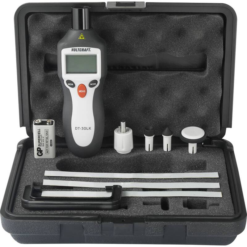 VOLTCRAFT DT-30LK Drehzahl- und Wegstreckenmessgerät 2-200000 U/min LCD - 4016138861648