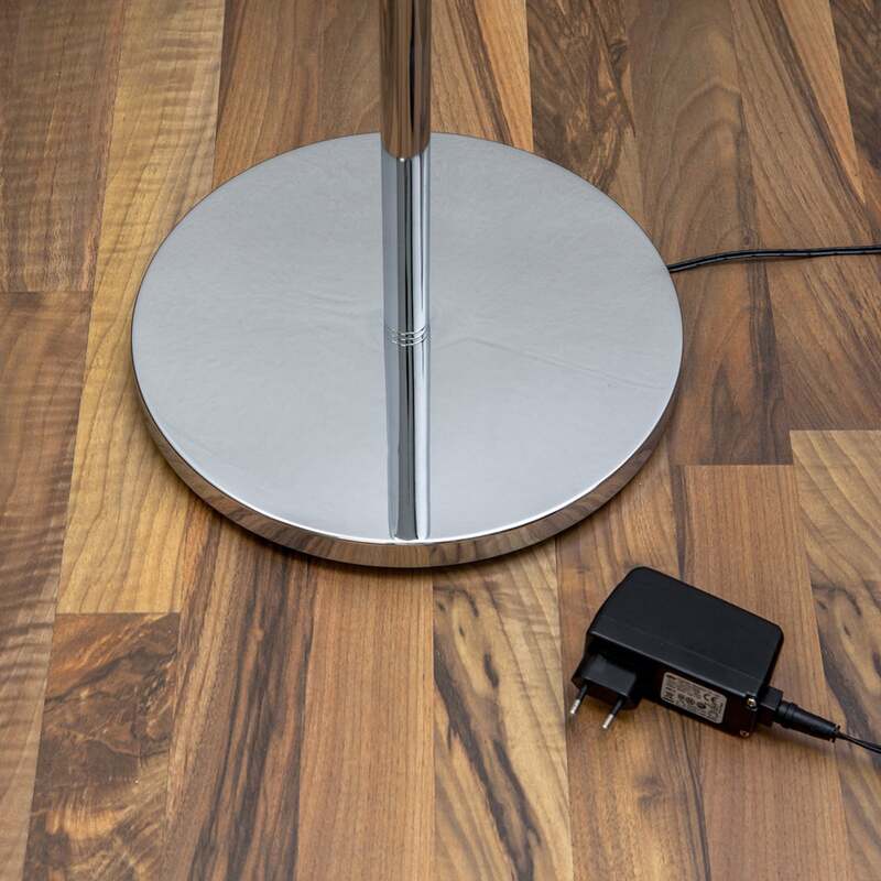 Lindby Stehlampe Malea LED dimmbar chromfarben 180cm elegante Leuchte Lampe - 6291105709613