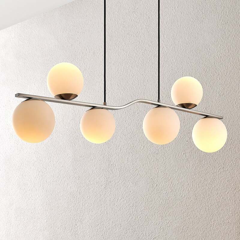 Lindby Hängelampe Hängeleuchte Avalyn LED Pendelleuchte dimmbar nickel 110cm - 4251096572858