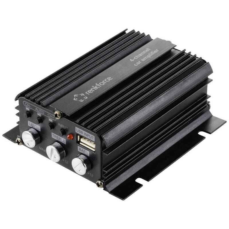 Renkforce RF-CMP-204 4-Kanal Endstufe 200 W Bluetooth-/USB-Audiowiedergabe USB - 4064161213712