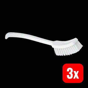 3x B-Ware Nölle Stielbürste Bürste HACCP L400mm Borstenstärke 050mm weiß