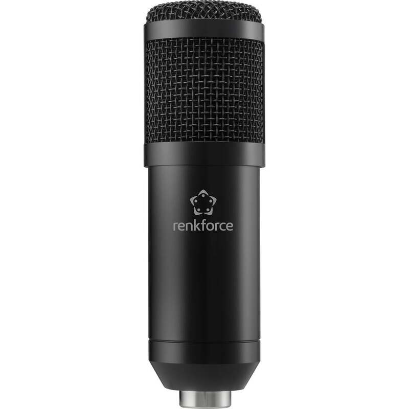 Renkforce RF-MIC-510 USB-Mikrofon Stand inkl. Koffer Spinne Windschutz 3m Kabel - 4064161175911