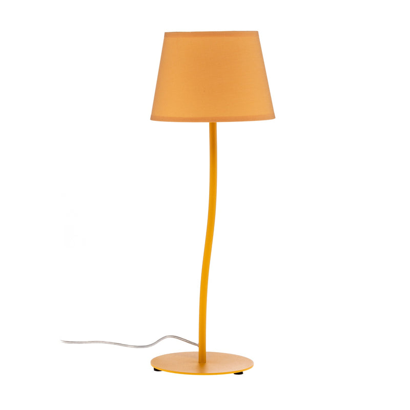 TK Lighting Tischlampe Nicola LED Leuchte Tischleuchte gelb 37cm Höhe 20cm Licht - 5901780566418