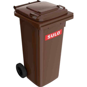 B-Ware Sulo Mülltonne Abfallbehälter 120l Kunststoff braun mit 2 Rädern 480x555x945mm