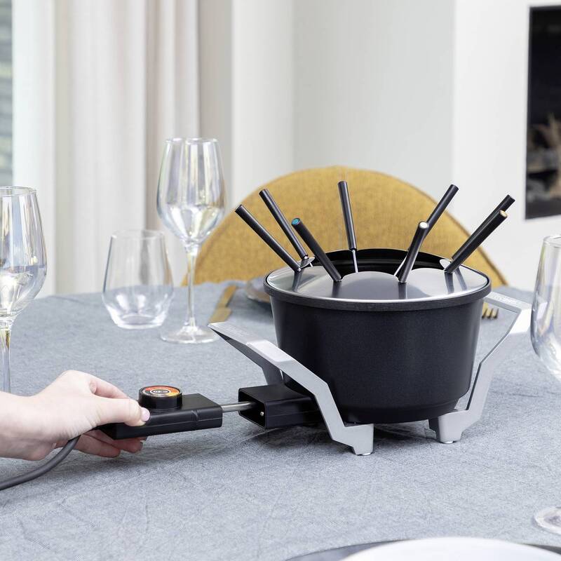 Princess Fonduegerät Fondue 800W Kontrollleuchte 1,5l Aluminium schwarz - 8713016100511