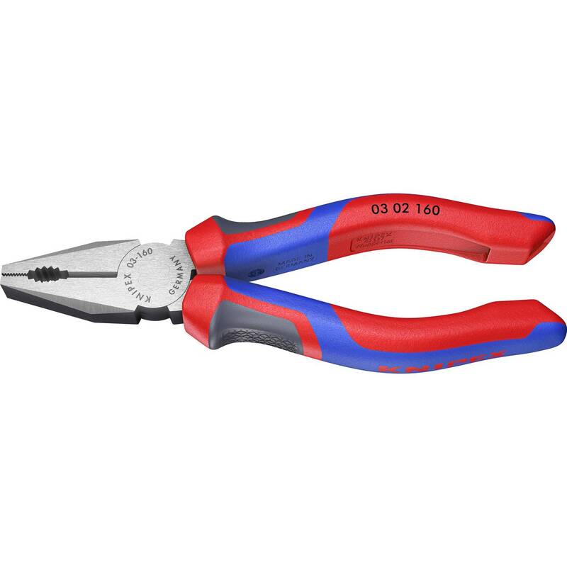 KNIPEX Kombizange Flachrundzange Werkstatt Werkzeugstahl Comfortgriff 160 mm - 4003773023203