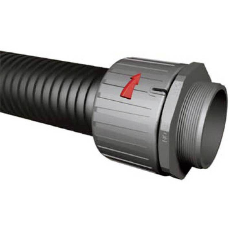 HellermannTyton Wellrohr Schutzschlauch Polypropylen 11,8 mm Schwarz 20 Meter - 2050001311689