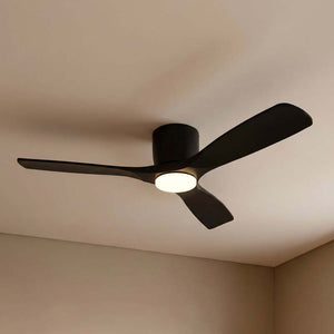 B-Ware Lucande Deckenventilator Moneno smart schwarz LED Ventilator dimmbar Tuya 131cm