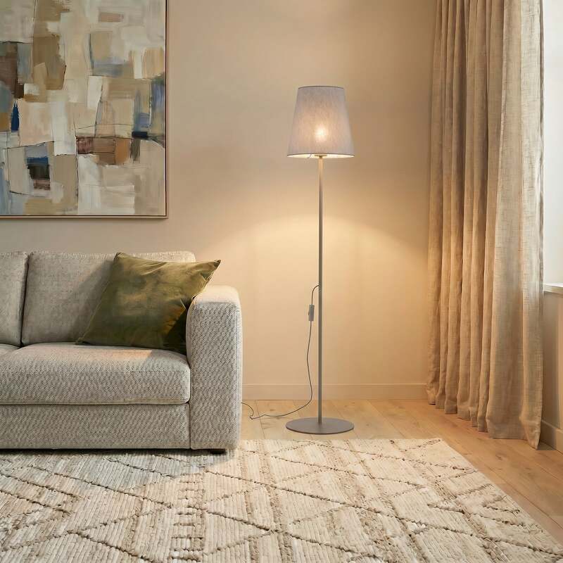 TK-Lighting Stehlampe Elizabeth LED Lampe Leuchte beige sand 152cm hoch E27 - 5906135161577