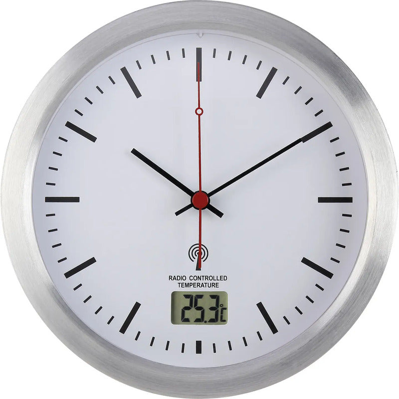 Renkforce Funk-Badezimmeruhr E1003R 17cm digital Silber weiß feuchtraumgeeignet - 4016138909777