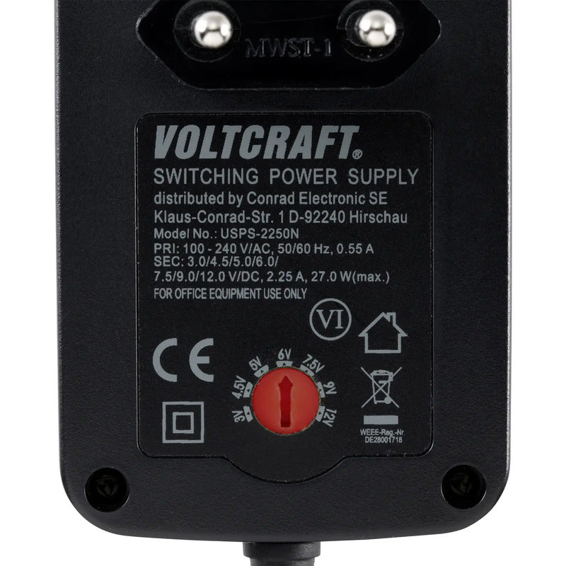 VOLTCRAFT USPS-2250N Steckernetzteil Netzadapter Netzteil - 4064161042114