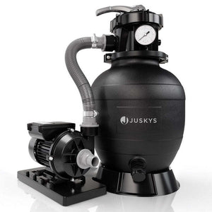 B-Ware Sandfilteranlage für Pools bis 47m³ Pumpe Filterbälle für klares Wasser 400 W