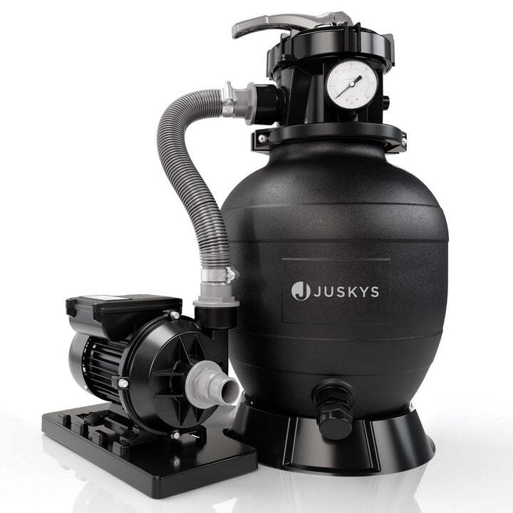 Sandfilteranlage für Pools bis 47m³ Pumpe Filterbälle für klares Wasser 400 W - 4262437187303