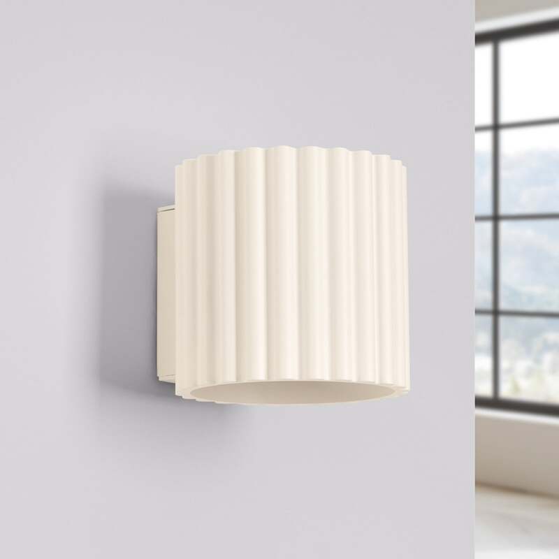 RIBLA Wandleuchte Wandlampe Leuchte beige Aluminium G9 10 cm Made in Europe - 5907073081071