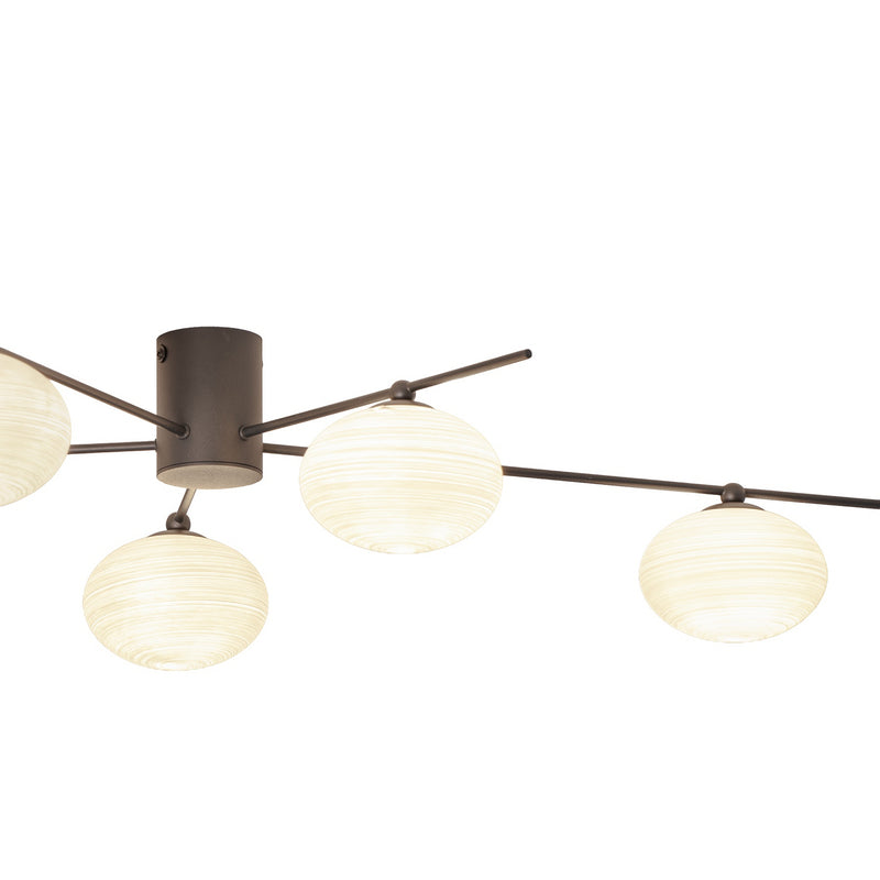 Lindby Deckenleuchte Valisa LED Lampe 5-flammig dimmbar schwarz 72,7x52,9cm - 4251911785661