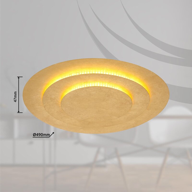 Heda Deckenleuchte Lampe LED gold Metall - 9007371449538