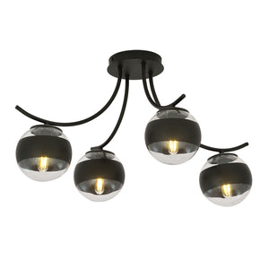 B-Ware EMIBIG LIGHTING Deckenleuchte Lampe Boston schwarz klar 4flg Beleuchtung