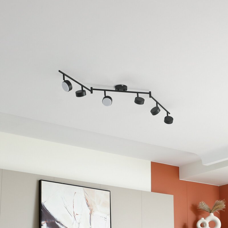 Lindby Deckenleuchte Lampen LED schwarz matt GX53 Beleuchtung 6 flammig845 - 4251911770391