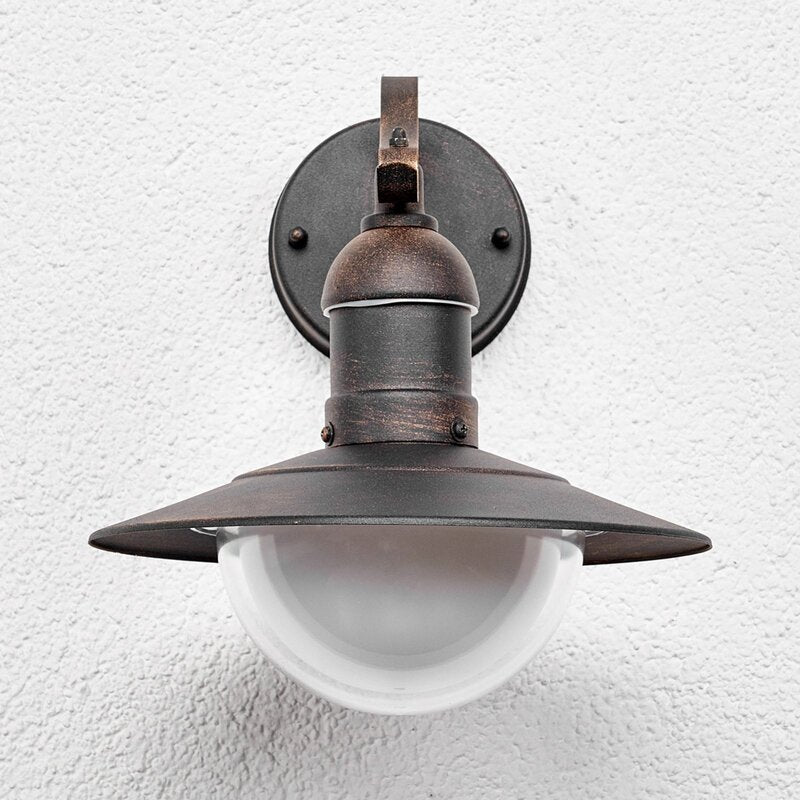 Lindby Außenwandleuchte Wandleuchte Clea LED Gartenlampe Kupfer 24cm IP44 - 4251096502633