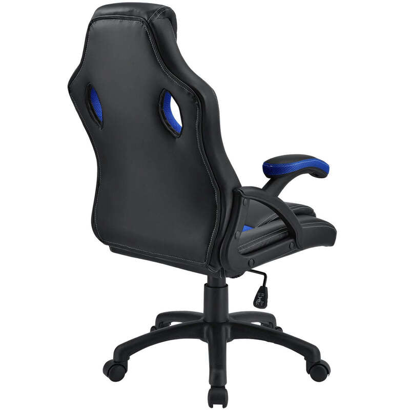 Racing Schreibtischstuhl Montreal ergonomisch mit verstellbarer Rückenlehne blau - 4260304763179
