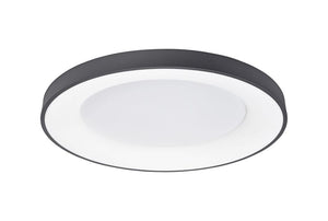 B-Ware Nova Luce Deckenleuchte Deckenlampe LED RANDO THIN Schwarz Warmweiß dimmbar 60cm