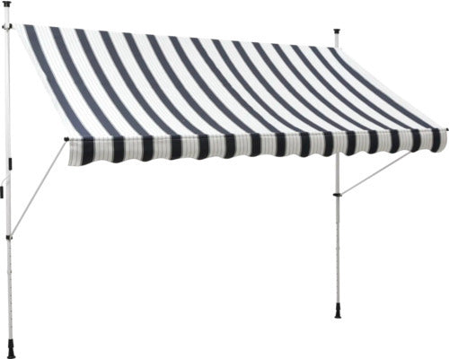 Hornbach Klemmmarkise Balkonmarkise Sonnenschutz Markise 3x1,5 blau weiss - 4306516022380