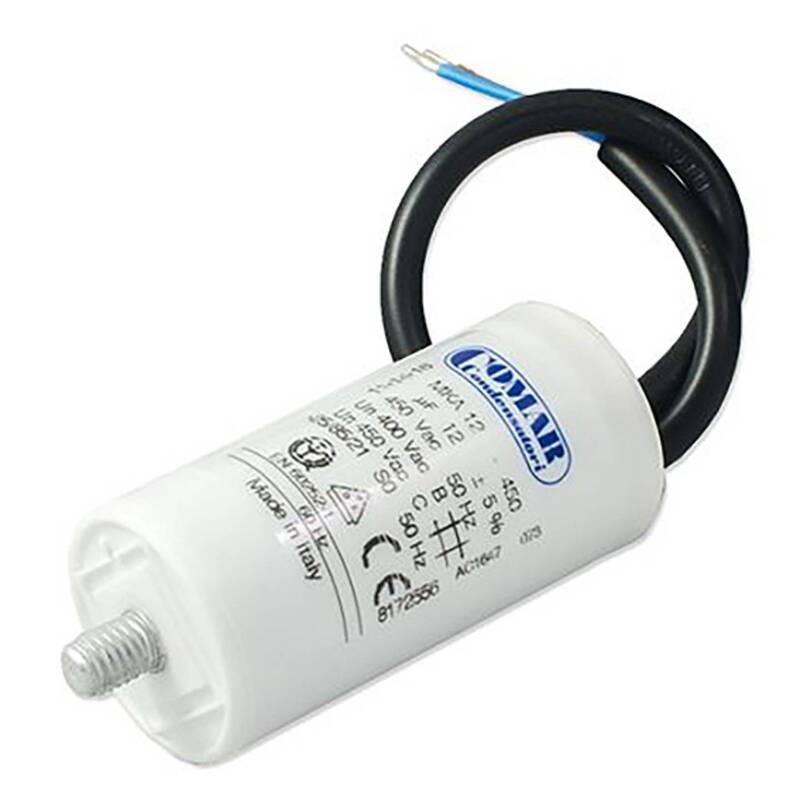 COMAR Motorbetriebskondensator Kunststoff 6µF 450V M8 Anschluss 30x57mm - 2050010159715