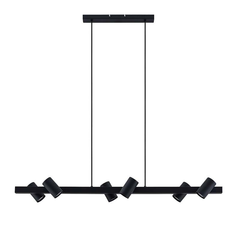 Lindby Hängeleuchte Pendelleuchte Savoli Leuchte Schwarz Stahl Metall 6-flammig - 4251911703795