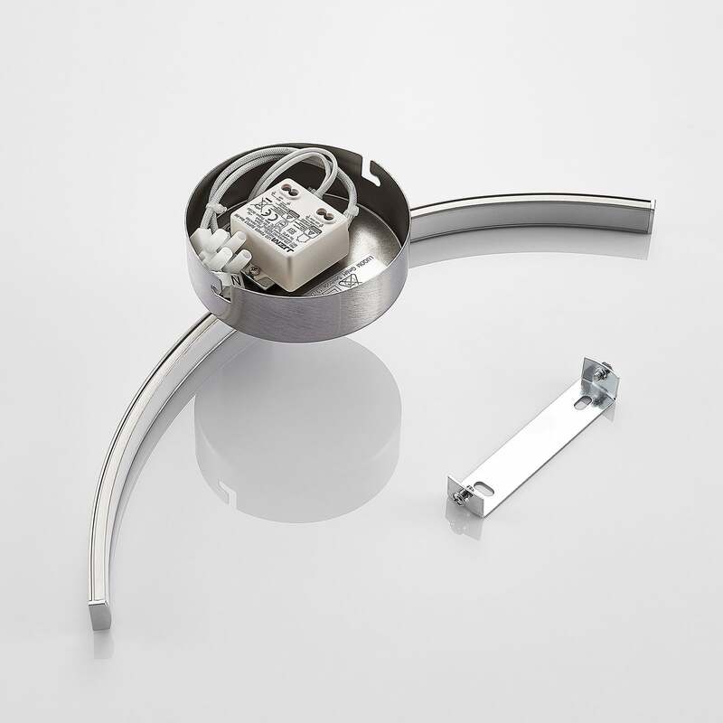 Lindby Wandleuchte Wandlampe LED Leuchte Iven nickel warmweiß Beleuchtung 34 cm - 4251096515190
