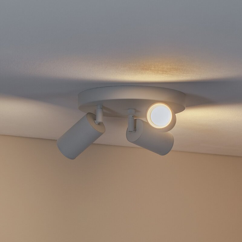 Deckenstrahler Sado Lampe weiß Stahl justierbar 3-flammig rund Lampe Spot Licht - 5902553234282