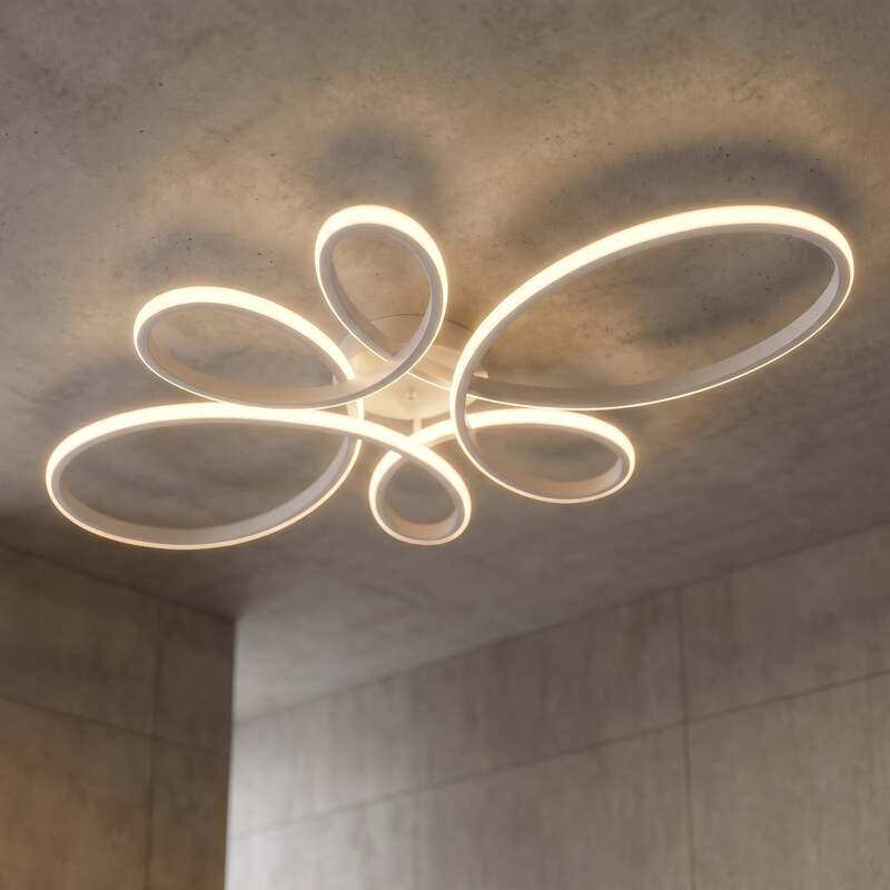 TRIO LIGHTING Deckenleuchte Fly LED Lampe dimmbar weiß matt 4000K 83x45cm - 4017807600858