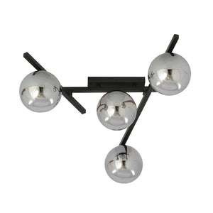 B-Ware EMIBIG Deckenlampe Leuchte Smart Deckenleuchte schwarz grafit 4-flammig E14