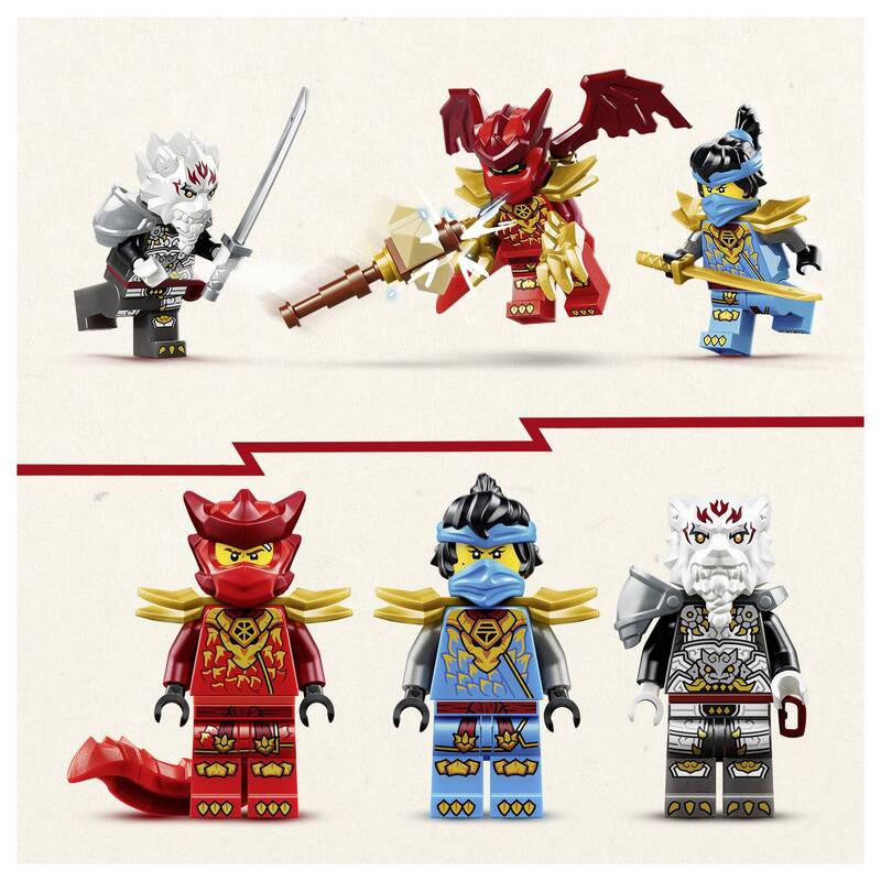 LEGO NINJAGO Zilvar Drachentier Grimtak Spielzeugmonster 3 Minifiguren 71863 - 5702018055717
