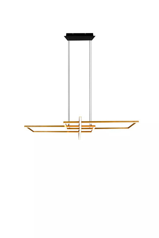 TRIO LIGHTING Hängeleuchte Salinas LED Pendelleuchte dimmbar messing 110x40cm - 4017807487916
