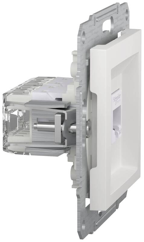 Schneider Electric RJ45-Datendose Asfora EPH4870121D Weiß RAL 9003 250V 10A - 3606486875797