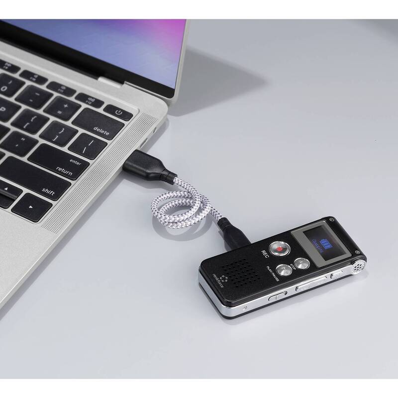 RENKFORCE RF-DVR-L169 DIGITALE Diktiergerät Sprachaufzeichner 8GB schwarz USB-C - 4064161394381