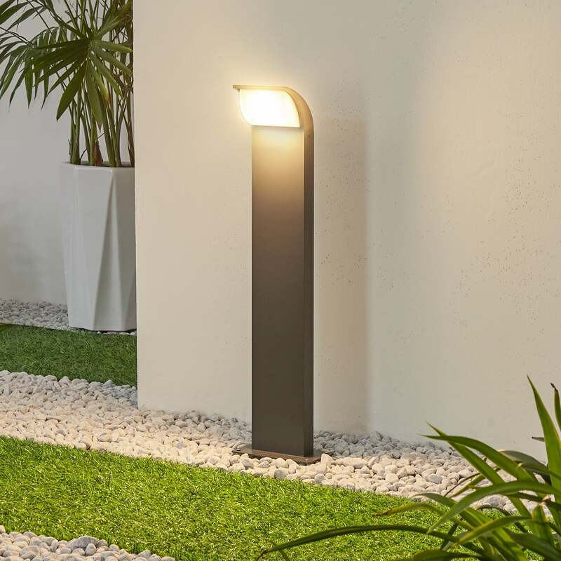 Lucande Sockelleuchte Wegeleuchte LED Tinna anthrazit IP65 Aluminium Polycarb823 - 4251096582383