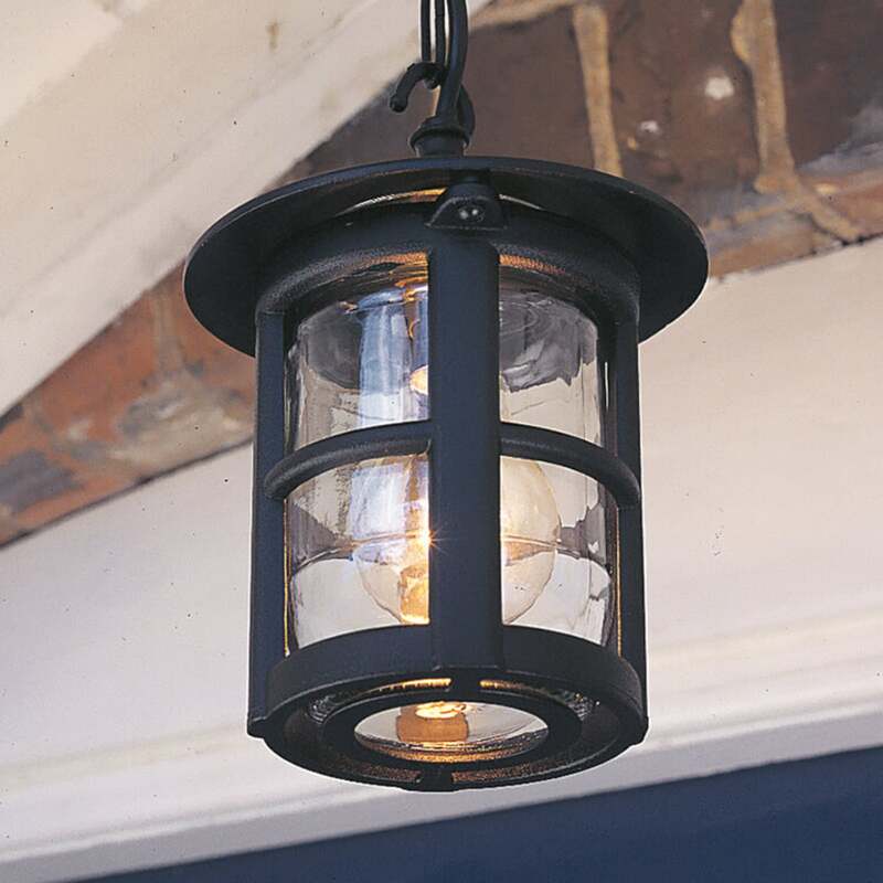Elstead Außen-Hängeleuchte Gartenleuchte Hereford LED Lampe schwarz klar IP43 - 5024005237402