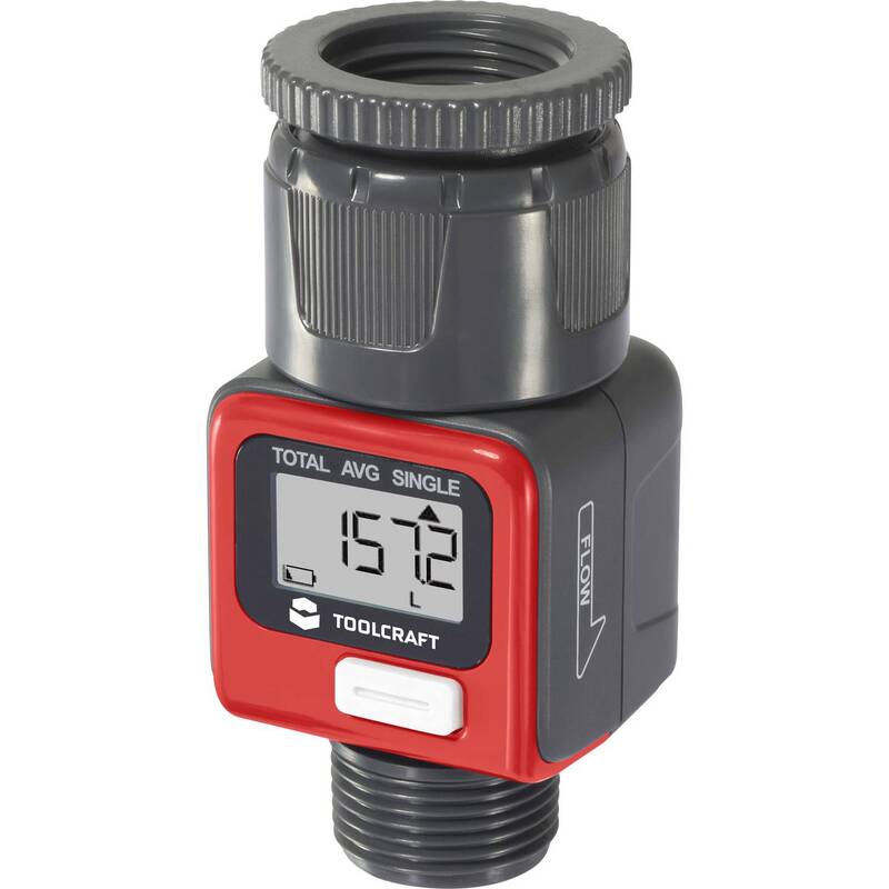 Toolcraft Wasserzähler G1" batteriebetrieben Echtzeitdurchflussverbrauch 3V - 4064161397665