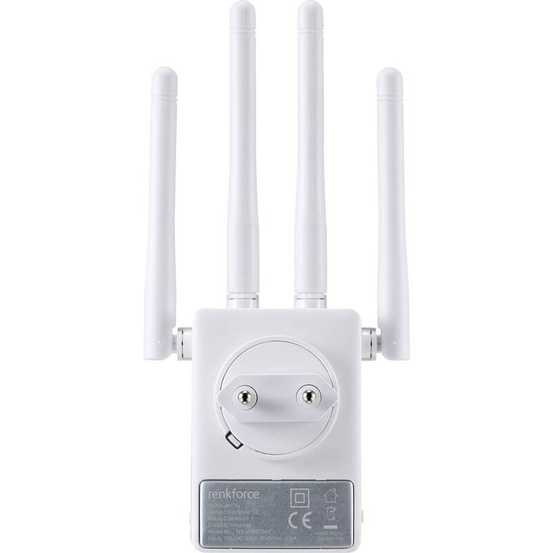 Renkforce WLAN Repeater WS-WN575A3 Dual Band AC1200 Netzwerkverstärker 300MBit/s - 4053199925117