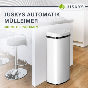 B-Ware Rechteckiger Mülleimer Abfalleimer mit Sensor Hygienisch 50l Komfortabel