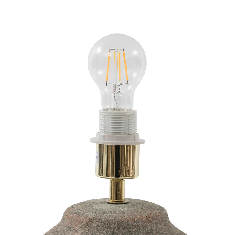 Lucande Tischleuchte Thalorin LED Lampe Tischlampe Leuchte braun grau 39cm - 4251911776867