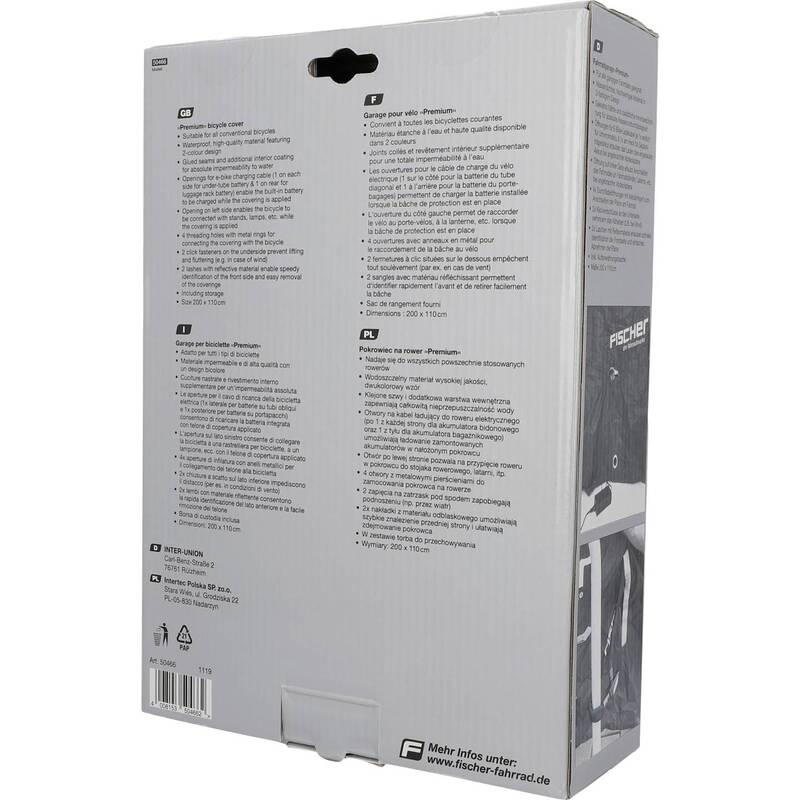 Fischer Fahrrad Fahrradgarage E-Bike Schutz wasserdicht Polyester 220x320mm 1 - 4008153504662
