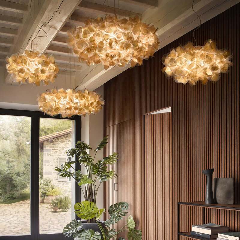Slamp Hängeleuchte Clizia Mama Non Mama LED Pendelleuchte Lampe gold klar Ø78cm - 8024727096919