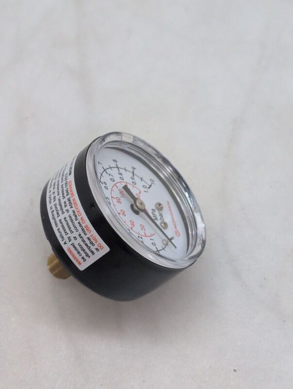 IMI NORGREN Manometer Druckluft 0 bis 10 bar Außengewinde R1/8 Ø50mm 1 St. - 4016138192728