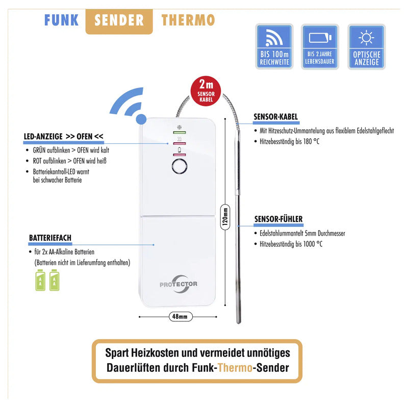 Protector Funk-Abluftsteuerung ASK-5030 1800W Heizungssteuerung sicher - 4260070563058
